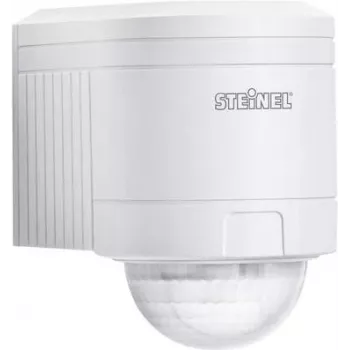 STEINEL 602819 IS 240 DUO Infrared Motion Detector, 240°, 2 Pyro Sensors, White