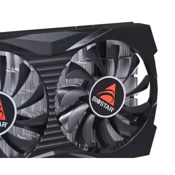 BIOSTAR GeForce GTX 1050 VN1055XF41 Graphics Card, 4 GB GDDR5, 128-bit, PCIe 3.0, 1354 MHz, 2 fans, DVI-D/HDMI/DisplayPort, Black