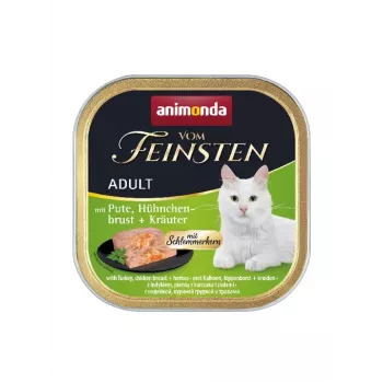 Wet cat food animonda Vom Feinsten Gourmet Centre — Turkey & Chicken Herbs, 100 g tray, adult