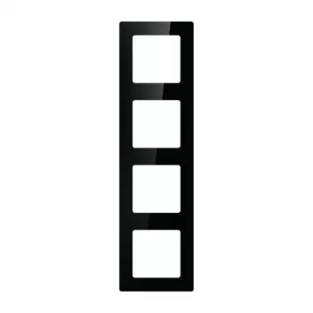 Wall frame for 4-module Avatto N-TS10-Frame-B4 — black, quadruple mounting frame for switches/outlets
