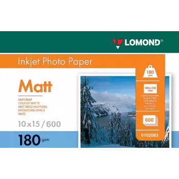 Photo inkjet paper Lomond 0102083 Matte 180 g/m² 10×15 cm pack