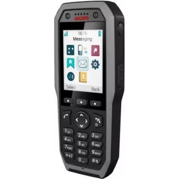ASCOM d83 Messenger EX - DECT-Handset for hazardous environments (2,4\ LED Colour Display | Bluetooth | Wideband Audio | ATEX compliant) - in black (DH8-ABAB)