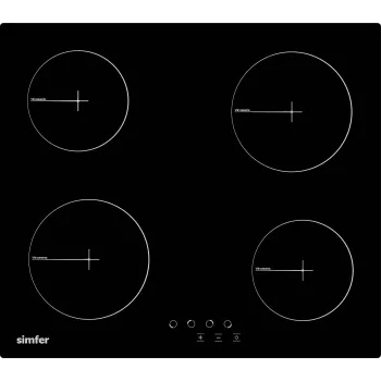 Built-in hob SIMFER H6.040.DECSP — 4 ceramic zones, touch control, black