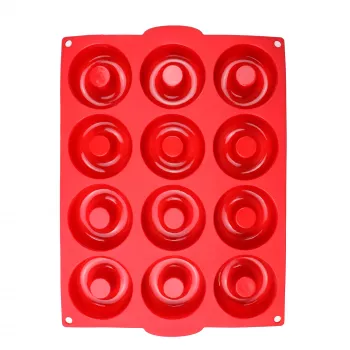 Jata HMOL5212 Silicone Donut Mould, 12 cups, 34 x 26.5 cm