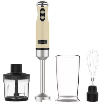 Cecotec Power RetroYellow 1200MAX Cream&Crush Stick Blender, 1200 W