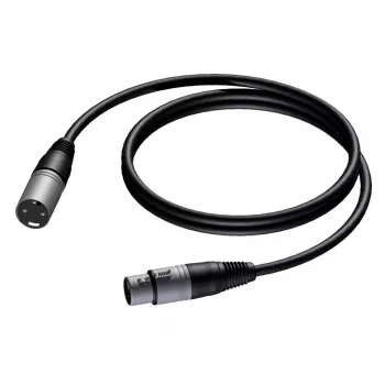Audio Cable PROCAB CAB901 5m XLR Male to Female Black
