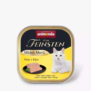 Wet cat food Animonda Vom Feinsten Mildes Menü Turkey Cheese 100 g, grain-free, adult cats, tray