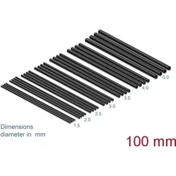 Heat shrink tube DeLOCK 18987 Black 28 pcs