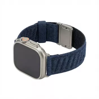 Watch armband GUAN premium for Apple Watch 42/44/45/46/49 mm — Blue Black