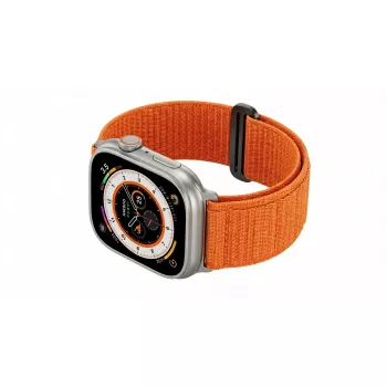Armband GUAN Premium Pro for Apple Watch 42/44/45/46/49 mm — Orange Black, adjustable strap
