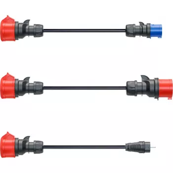 go-e Adapter Set for Gemini flex 11 kW, 3-piece set (black, 30cm)