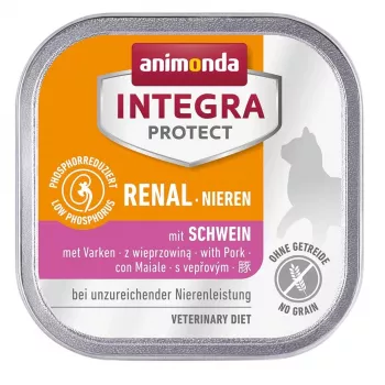 Wet cat food animonda Integra Protect Mature Pork Grain Free 100 g — renal support, adult