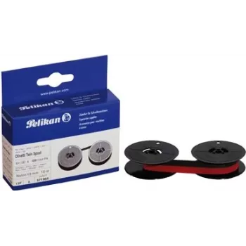Pelikan 571984 Gr. 8 D Nylon Ink Ribbon for Olivetti, 13 mm x 10 m, Black/Red