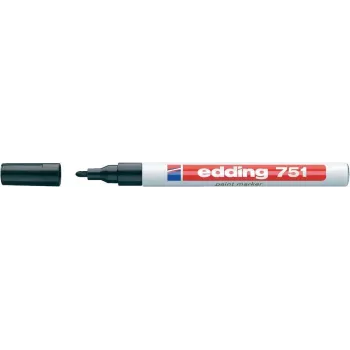 Marker Edding e-751 white plastic round tip — white ink, round nib