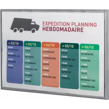 PAPERFLOW 4069.35 Wall Info Display Sign, DIN A3, Alu-Grey Frame