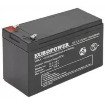 Battery VRLA AGM EMU EP 7.2-12 T2 12V 7.2Ah sealed maintenance-free, black