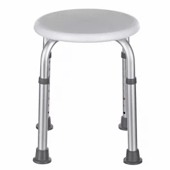 Round aluminium shower stool