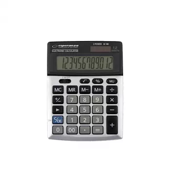 Esperanza ECL102 Newton Desktop Basic Calculator, Black/Silver