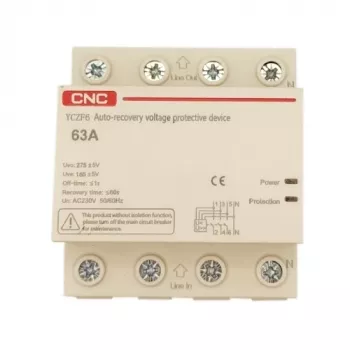 CNC EL240319 Voltage Protection Relay with Auto-Reset, 3P+N, 63 A, 230 V