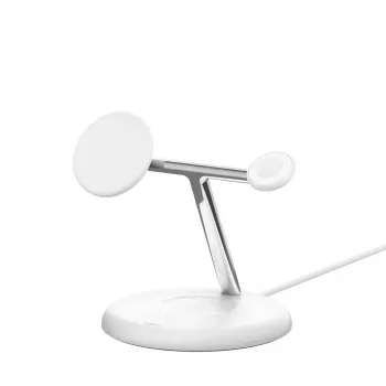 Belkin BoostCharge Pro 3-in-1 Wireless Charger with Qi2, White (WIZ023VFWH)