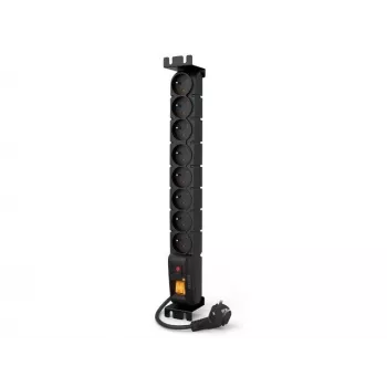 HSK Data ACAR S8 FA 19-inch Rack Surge Protector, 8x 230V, 3m, Black