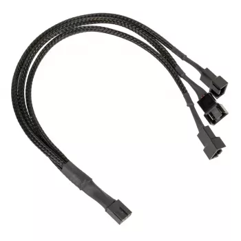 PWM Fan Splitter Cable Kolink PGW-AC-KOL-112 — 1-to-3, 35 cm braided, black