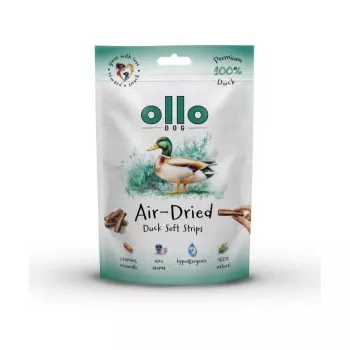 OLLO Air-Dried Duck strips - dog treat - 80g