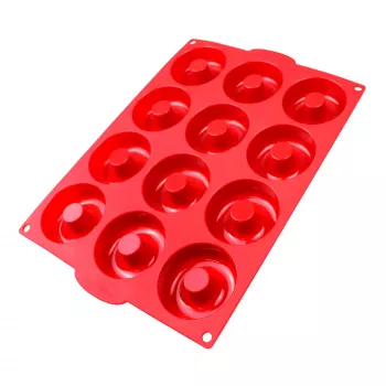 Jata HMOL5212 Silicone Donut Mould, 12 cups, 34 x 26.5 cm