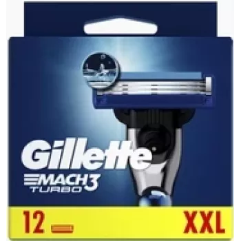 Gillette MACH3 Turbo razor blades 12 pcs Stainless steel Men