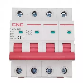 CNC Circuit Breaker, 4P, 25A, C Class, 6kA