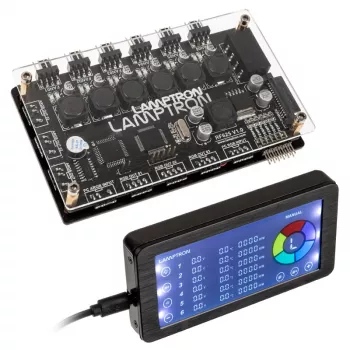 Fan and ARGB Controller Lamptron LAMP‑RF625B, black — wireless control for PC fans and RGB LEDs