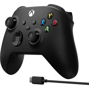 Microsoft Xbox Wireless Controller + USB-C Cable Black Gamepad Analogue / Digital PC, Xbox One, Xbox One S, Xbox One X, Xbox Series S, Xbox Series X