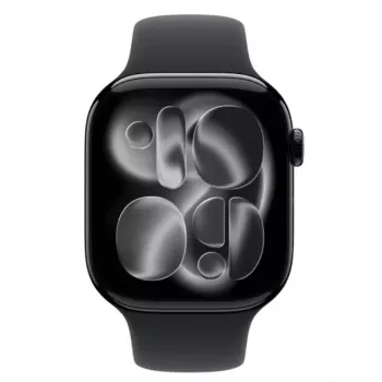 Apple Watch Series 11 GPS 42mm Jet Black Aluminium Case with Black Sport Band - S/M