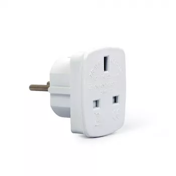 Gembird Cablexpert a-AC-UKEU-001 - Power Supply - Power Supply (S) to Power Supply (W) - White - United Kingdom, Europa (a-AC-UKEU-001)