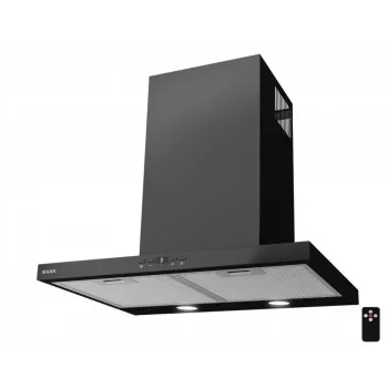 Wall-mounted chimney kitchen hood MAAN Siena Soft 60, 600 mm, max extraction 305 m³/h, charcoal filter, black