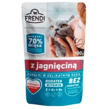 Wet cat food Frendi Pieces in lamb sauce — 100 g