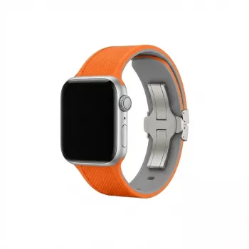 Watch armband GUAN Premium Plus for Apple Watch 38/40/41/42 mm — Orange/Grey
