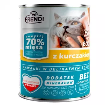 Wet cat food Frendi pieces in chicken sauce 800 g