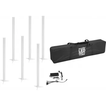 LED party tube set EUROLITE 20000952 — 6x battery-powered RGB tubes with IR remote