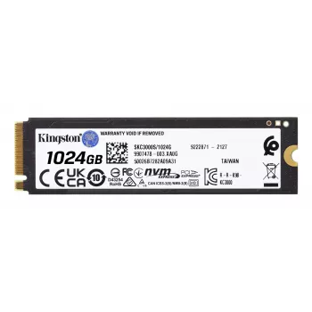 Kingston Technology KC3000 SSD 1 TB, M.2 2280, NVMe PCIe 4.0, read/write 7000/6000 MB/s, 3D TLC