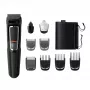 Multigroomer-trimmer Philips MULTIGROOM Series 3000 9-i-1 MG3740/15 — NiMH-batteri, 60 min. drifttid, rostfria blad, 9 påsättningskammar, svart