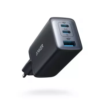 Anker 735 universal svart AC-snabbadapter för inomhusbruk