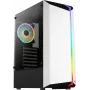 Aerocool Bionic V2 miditower PC-chassi, ATX / micro ATX / Mini-ITX, härdat glas, RGB, vit