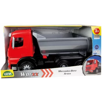 Lena Worxx Dump truck Arocs, Truck/Trailer model, Dump truck, 3 yr(s), Plastic, Black, Grey, Red