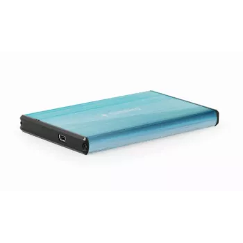 HDD-hölje Gembird EE2-U3S-3-B — 2,5 inch enkel bay, SATA, Mini‑USB A, upp till 7 TB, blå