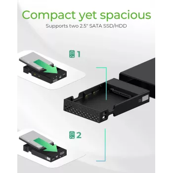 ICY BOX RAID enclosure for 2x HDD/SSD USB 3.2 Gen 2 Type-C® / Type-A interface