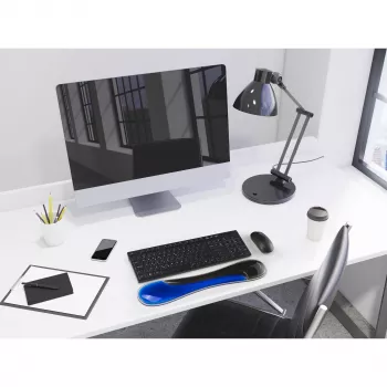 Kensington K62441WW Slim Duo Gel handledsstöd för tangentbord, 490 x 95 x 18 mm, blå