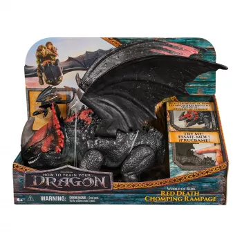 Spin Master 6072650 How to Train Your Dragon Red Death Dragon Figure with Mini Toothless, Ages 4+