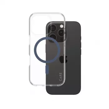 PanzerGlass CARE by Flagship-skal Transparent Urban Combat Blue MagSafe iPhone 16 Pro