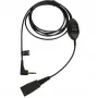 Jabra QD till 3,5 mm med svarsknapp för Alcatel, kabel, svart
